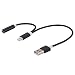 SeCro™ For iPhone 7 / iPhone 7 Plus 2 in 1 Lightning 8 Pin Adapter To 3.5mm Aux Headphone Jack With USB Charging Port (Black) RS.499.00