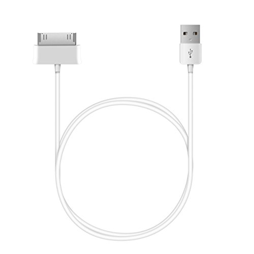 kwmobile USB Kabel 30 Pin für Samsung Galaxy Tab 1/2 10.1 /Tab 2 7.0 /Note 10.1 in Weiß – USB 2.0 - 2