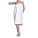 TopTie Women's Cotton Cover Up Spa Shower Bath Wrap Adjustable Buttons Closure - Pink,S/M