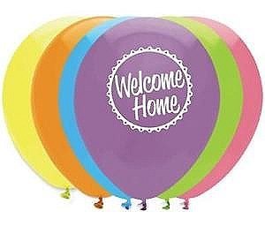 Luftballons "Welcome Home" 6er Pack