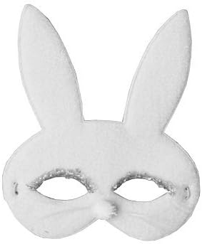 Juelz - Bunny Eyemask White On Elastic - Pk Of 6