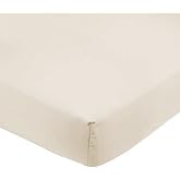 Amazon Basics FTD Fitted Sheets, 150 x 200 x 30 cm, Beige