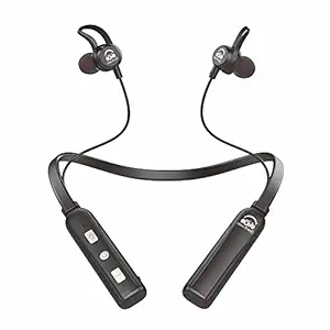 U & I Crash Series Wireless Bluetooth In Ear Neckband Headphone with Mic (Black)