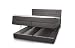 Produktbild King Boxspringbett 200x200 cm mit Bettkasten und Luxus 7-Zonen Taschenfederkernmatratze Visco-Topper H3 Hellgrau Hotelbett Doppelbett Polsterbett
