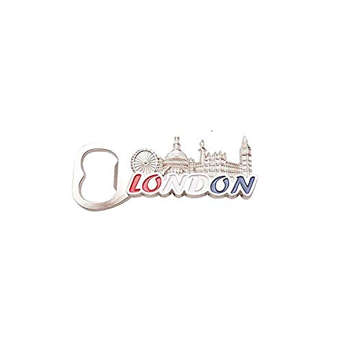 London Heritage - Abridor de Botellas de Cerveza de Cristal para frigorífico, Hecho de Metal Resistente para el hogar, Bar, Club, Restaurante