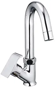 Drizzle Swan Neck Pillar Cock Swift Brass Chrome Plated / Wash Basin Tap / 360 Degree Moving Spout Tap / Bathroom Tap / Quarter Turn Tap / Water Foam Flow Tap