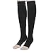 Produktbild PIXNOR Mit Reißverschluss offener Spitze Kompression Socken Pain Relief Bein Support Kniestrumpf - Größe L (schwarz)