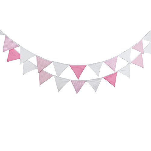 G2PLUS 5.5 M Schöne Wimpelgirlande Se Bunting Wimpelkette Farbenfroh Wimpeln mit 24 Anhänger Fahnen für Party Draußen - 3