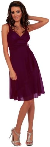 New Sexy Empire Waist Prom Cocktail Party Evening Dress Mini Party Prom Club Evening Cocktail Dress Dresses H1284 (Medium UK(10-12), Purple)