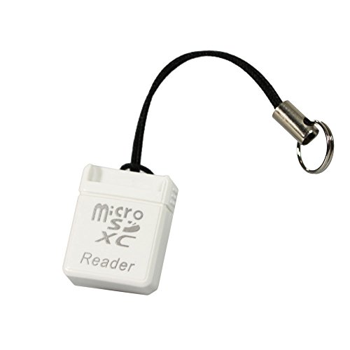COM-FOUR® USB Stick Mini Adapter microSD TF Kartenleser Karte Card Reader Writer (weiß) (1 Stück - weiß)