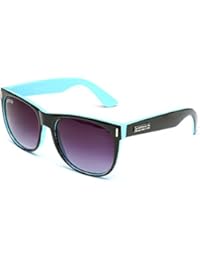 Catania Occhiali Gafas de Sol - Modelo Wayfarer Vintage (UV400) (Negro / Azul)