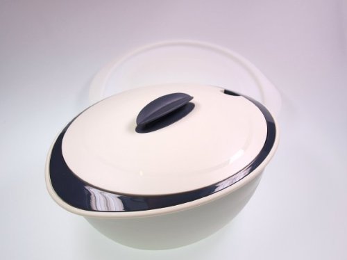 TUPPERWARE Thermo-Duo 2,5 L Grau Weiß Servieren Warmhalten C132 Iso-Duo - 2