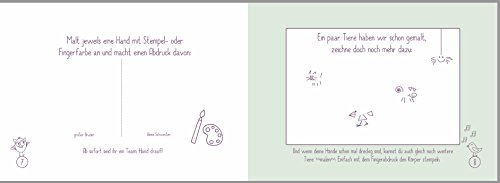 Geschenk zur Geburt für Geschwister: „Endlich großer Bruder-“ + „Hallo, kleine Schwester“-Buch (Erinnerungs-/Foto-Album,Öko, Recycling-Papier) - 4