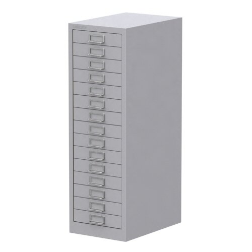 Bisley 15 Drawer Cabinet Grey