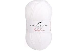 Laines Cheval Blanc - BABYLUX fil à tricoter layette 50g 100% acrylique - Idéale pour le tricot bébé
