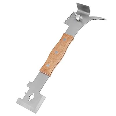 GOTOTOP Outil Ruche Lève-Cadres, Grattoir Multifonction Outil Apiculture en Acier Inoxyable pour Apiculteur (Modèle 1)