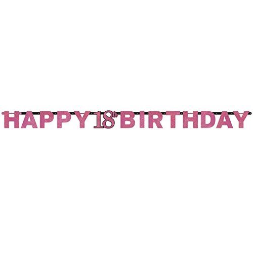 Amscan 9900576 2,13 m Celebration Happy 18th Birthday Prismatischer Buchstabe Banner
