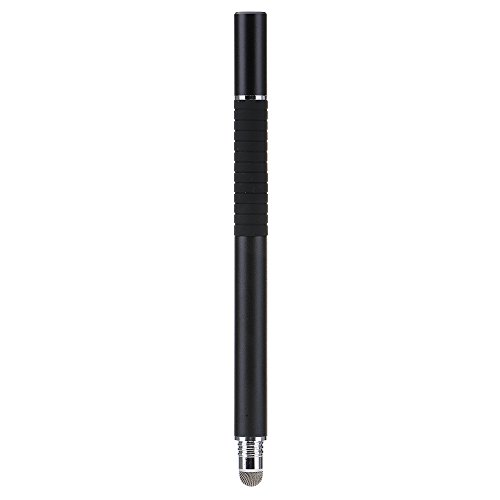 HuntGold Doppel Spitze Stoff + Feine Runde Dünne Spitze Kapazitiv Touchscreen Eingabestift Schwarz