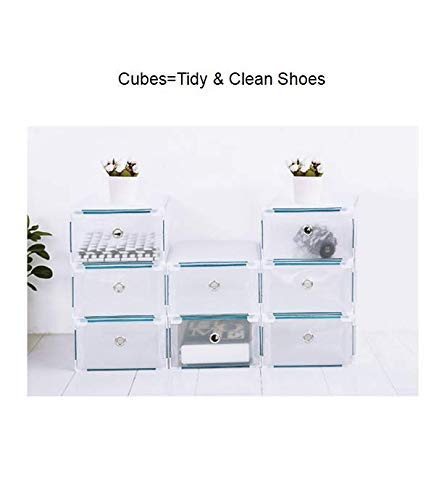 Shoe Box,Shoe Storage,8PCS shoe storage box Foldable and Stackable Shoe boxes, Clear Shoe box,Women/Men Hight Quality Shoe box,Design-Sturdy and Durable- Drawer Shoe boxes Style-Easy to Storage Shoes