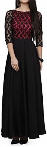 JULEE Women's Lace and Crepe Fabric Gown