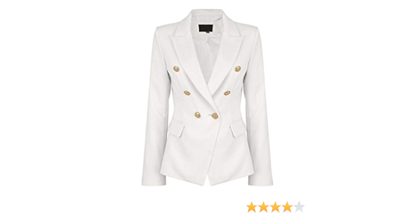 white blazer with buttons