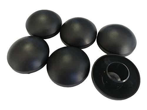 Preisvergleich Produktbild Kangui Pfostenkappen, Schwarz, 25 mm, 6 Stück