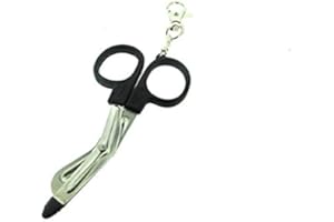 FUNKY MEDICAL Mini Utility Scissors with Key Chain - Black