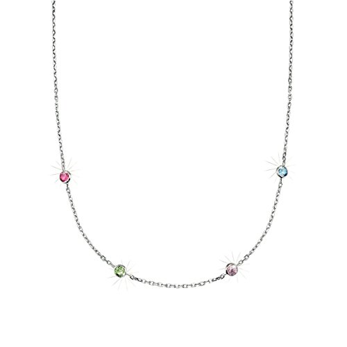 Scout – Chaîne maille Figaro – Argent 925 – Saphir de synthèse – 39 cm – 264109100