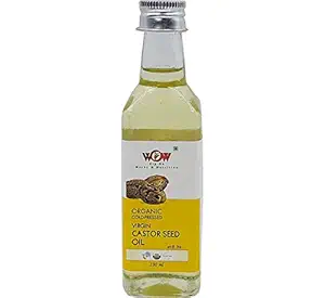 WOW ZIP - GO HERBS & NUTRITION 100% Pure Natural Organic Castor Seed Oil (Arandi Oil) 100 Ml Bottle.