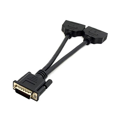 Goliton® DMS-59-Pin LFH auf 2 DVI Grafik Adapter Kabel Videokabel DELL HP Tai-li Accessoire Linie Grafikkarte Linie – Schwarz - 2