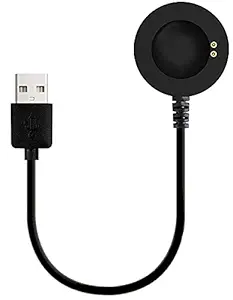 GO SHOPS t55 Charger Cable, t500 Cable USB, t55 Cable USB, T55/T500 Charging Cable Magnetic 2 pin, T500 Watch Charger, Watch Charger Smart Watch (Charge only) (Black T-55 t500 )