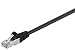 Produktbild CAT 5e Netzwerkkabel 2x RJ45 Stecker CAT 5-1500 SF/UTP SCHWARZ 15m