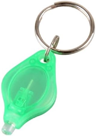 Small LED UV Torch Keychain Flashlight Key Ring - For charging Glow in the Dark Products (Green)