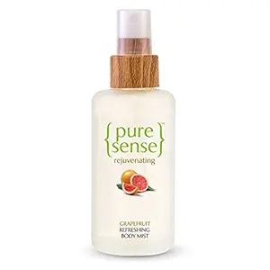 PureSense Vitamin-C Rich Grapefruit Rejuvenating Body Mist for Long-Lasting Fragrance, Nourishes & Hydrates Skin, Awakens Senses, Sulphate & Paraben Free, 100 ml