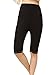 Liang Rou Maternity Elastane Adjust Waistband Short Leggings Lace Trim Color Black