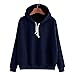 Produktbild Sweatshirt Damen Kapuzenpullover Langärmliges Hoodie ABsoar Pullover mit Kapuze Pullover Tops Jumper Bequem Samt Bluse mit Rundhalsausschnitt