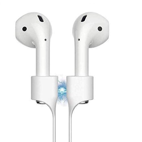 MStick Anti-Lost Magnetic Strap Silicone Cable String for Apple Wireless Earphones (White)