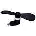 Price comparison product image WOVELOT Micro-USB Port Fan Mini USB Flexible Fan for Android Phone Samsung LG HTC HUIWEI (Black)