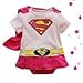 SUPERMAN BATMAN SUPERGIRL BABY GROW FUNKY CUTE FANCY DRESS OUTFIT GIFT (18-24 MONTHS, SUPERGIRL PINK SHORT SLEEVE)