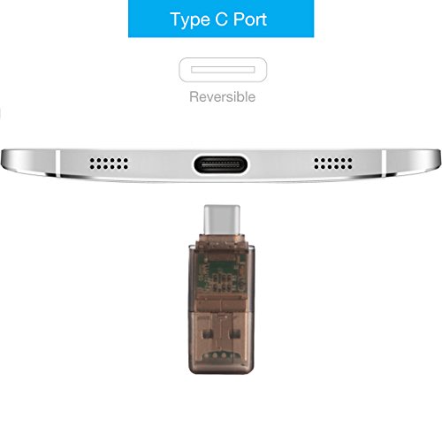 EC Technology Type C/A an Mikro-SD Kartenlesegerät, Flashspeicher Kartenlesegerät mit Hochgeschwindigkeits-USB 2.0 Type C Buchse - 5