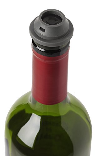 Le Creuset Wein Accessoires Weinpumpe WA137 inkl. 3 Weinverschlüsse, Black Nickel - 2