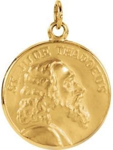 14kt Yellow 15.25mm St. Jude Thaddeus Medal