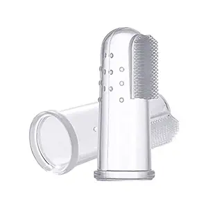 Baby Kids Clean Teeth Soft Reusable Silicone Finger Toothbrush and Gum Massager Brush (Pack of 1)