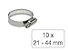 Produktbild 10 Stück Schlauchschellen 21mm - 44mm Edelstahl VA rostfrei