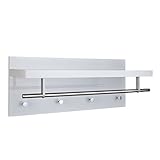 Die abgerundeten Metallhaken in Chrom bieten Ihnen Platz um Jacken, Mäntel oder diverse Utensilien aufzuhängen