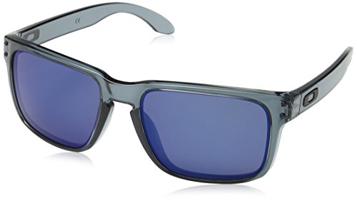 Oakley - Gafas de sol Holbrook, montura negra translúcida, color de la lente esmeralda, modelo OO9102-46