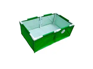 Vila Organics 350 GSM with PVC Pipes HDPE Grow Bags for Vegetable and Plants Terrace Gardening - 3 X 2 X 1 Feet , Green and White