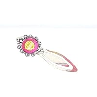 un marque-page cabochon "maîtresse" argenté