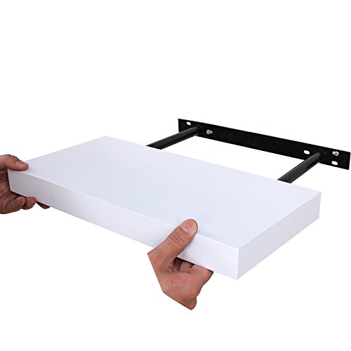 Songmics Wandboard Wandregal 40 x 20 x 3,8 cm Belastbarkeit 15 kg weiß LWS504 - 6