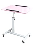 ★ Escritorio de cama lazy, con diseño de ruedas, fácil de mover a cualquier lugar como desee, altura ajustable, de 62 cm a 90 cm según sus necesidades.